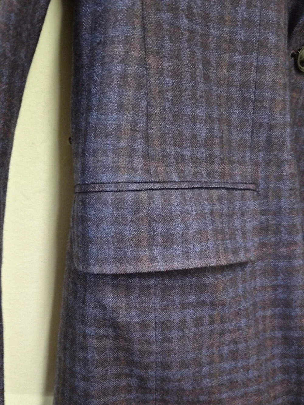 Ted Baker London Blue Checks Two-Button Sport Coat Size 46 R